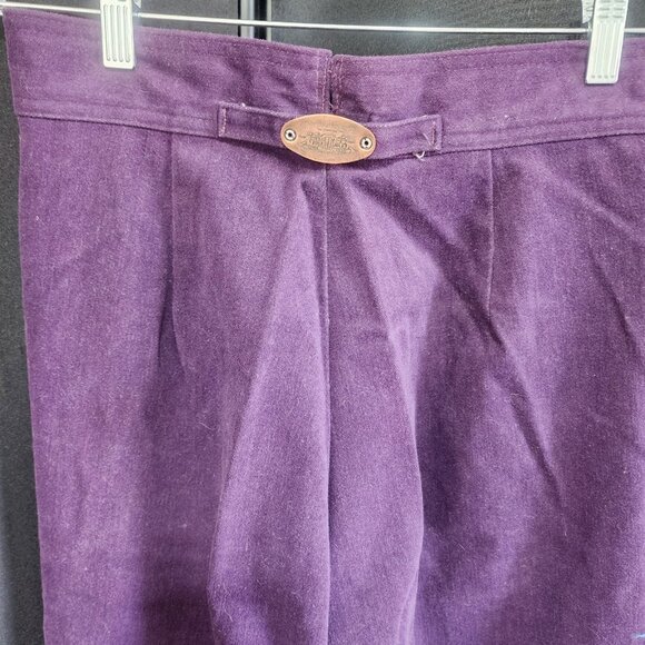 Retro 70s Levi Strauss Purple Corduroy Bell Bottom Jeans High Waisted - Picture 6 of 12